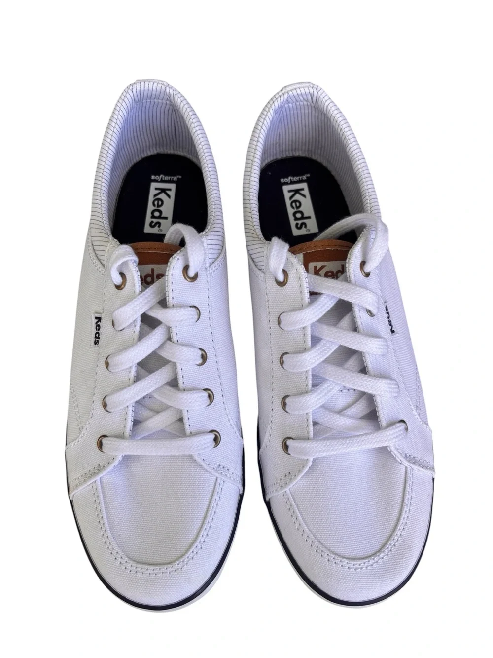Keds NWOB Women's White with Navy Center III Sneakers 7.5